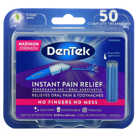 DenTek, Instant Pain Relief, Maximum Strength, Clean Mint, 1 Kit - Supply Center USA