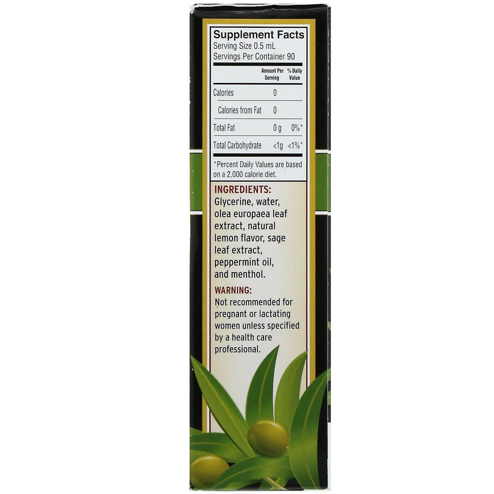 Barlean's, Olive Leaf Complex, Throat Spray, Peppermint Flavor, 1.5 fl oz (45 ml) - HealthCentralUSA