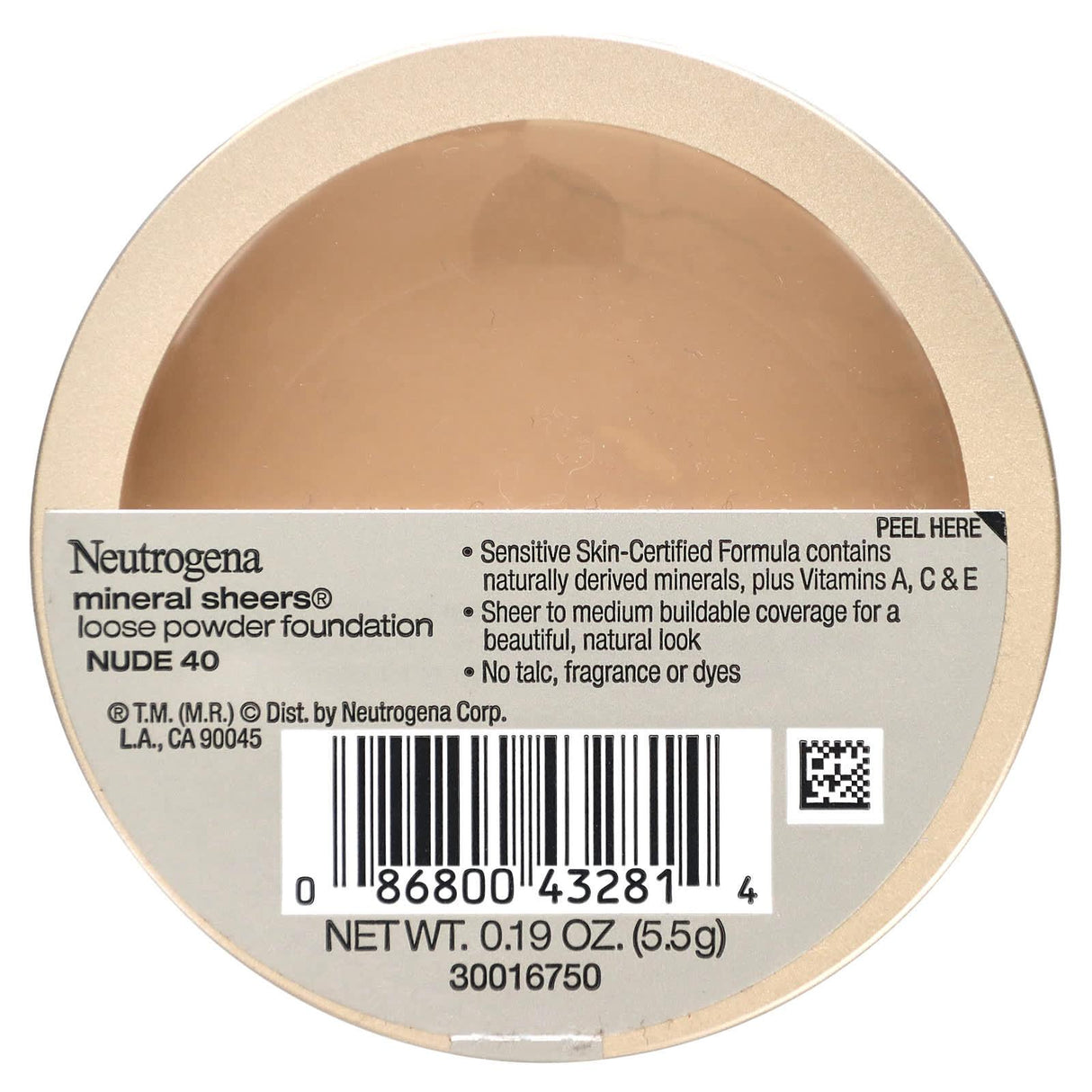 Neutrogena, Mineral Sheers Loose Powder Foundation, Nude 40, 0.19 oz (5.5 g) - Supply Center USA