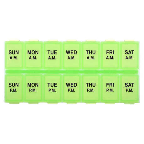 Ezy Dose, Weekly AM/PM with Rounded Base Pill Planner, Medium, 1 Count - Supply Center USA