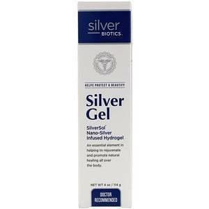 American Biotech Labs, Silver Biotics, Silver Gel, SliverSol Nano-Silver Infused Hydrogel, 4 fl oz (114 g) - Supply Center USA