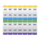 Ezy Dose, Weekly 4X/Day with Push Buttons Medtime Planner, 2 XL, 1 Count - Supply Center USA