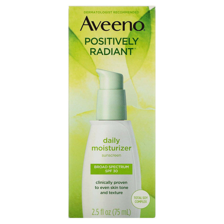 Aveeno, Active Naturals, Positively Radiant, Daily Moisturizer, SPF 30, 2.5 fl oz (75 ml) - HealthCentralUSA