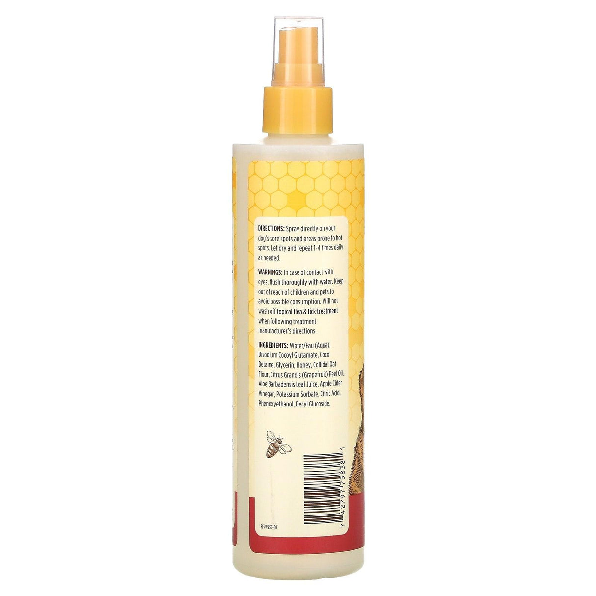 Burt's Bees, Soothing Hot Spot Spray for Dogs with Apple Cider Vinegar & Aloe Vera, 10 fl oz (296 ml) - Supply Center USA