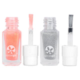 SuncoatGirl, Buddies Nail Polish Duo Set, Silver and Coral Glitter, 2 Piece Set - Supply Center USA