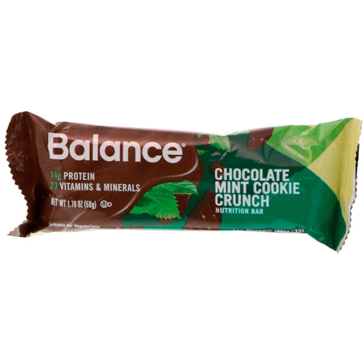 Balance Bar, Nutrition Bar, Chocolate Mint Cookie Crunch, 6 Bars, 1.76 oz (50 g) Each - Supply Center USA