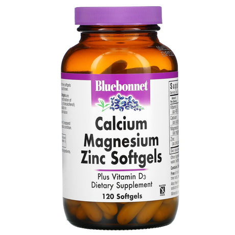 Bluebonnet Nutrition, Calcium Magnesium Zinc, 120 Softgels - Supply Center USA