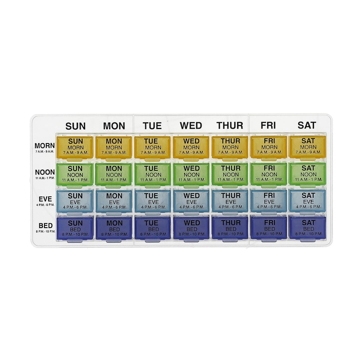 Ezy Dose, Weekly 4X/Day with Pop-Outs Medtime Planner , 1 Count - Supply Center USA