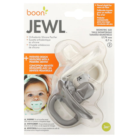 Boon, Jewl, Orthodontic Pacifiers, 3 Months+, 2 Pack - Supply Center USA