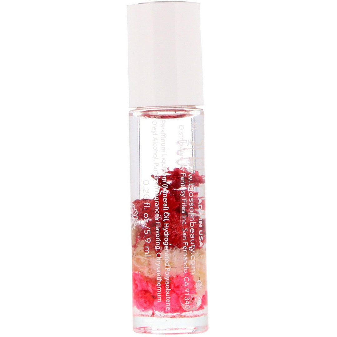 Blossom, Roll-On Scented Lip Gloss, Strawberry, 0.20 fl oz (5.9 ml) - HealthCentralUSA