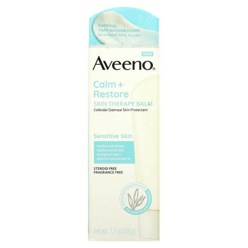 Aveeno, Calm + Restore, Skin Therapy Balm, Fragrance Free, 1.7 oz (48 g) - Supply Center USA