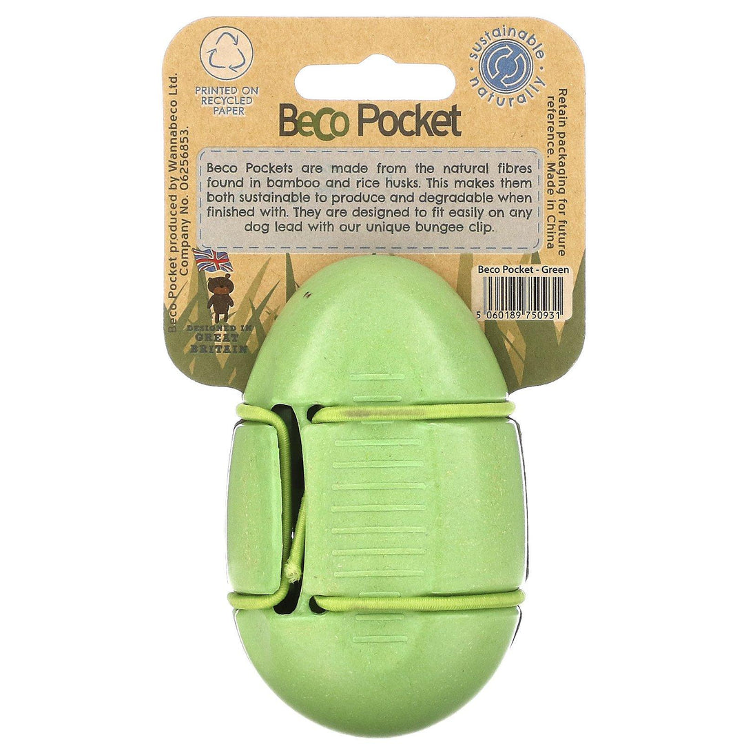 Beco Pets, Beco Pocket, The Eco-Friendly Bag Dispenser, Green, 1 Beco Pocket, 15 Bags - HealthCentralUSA