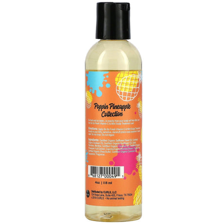 Curls, Poppin Pineapple Collection, So So Fresh, Scalp Treatment, Vitamin C & Mint, 4 oz (118 ml) - Supply Center USA