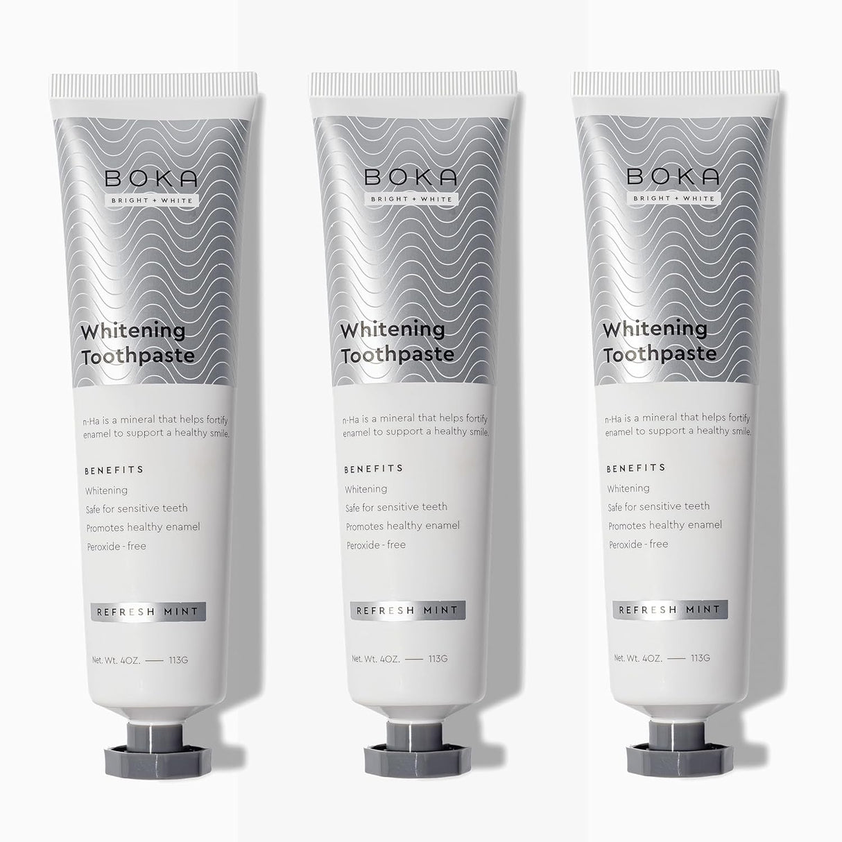 Boka Fluoride Free Toothpaste Nano Hydroxyapatite, Helps Remineralize, Appropriate for Sensitive Teeth, Whitening - for Adult, Kids Oral Care - Ela Mint Flavor, 4 Fl Oz 1Pk US Manufactured