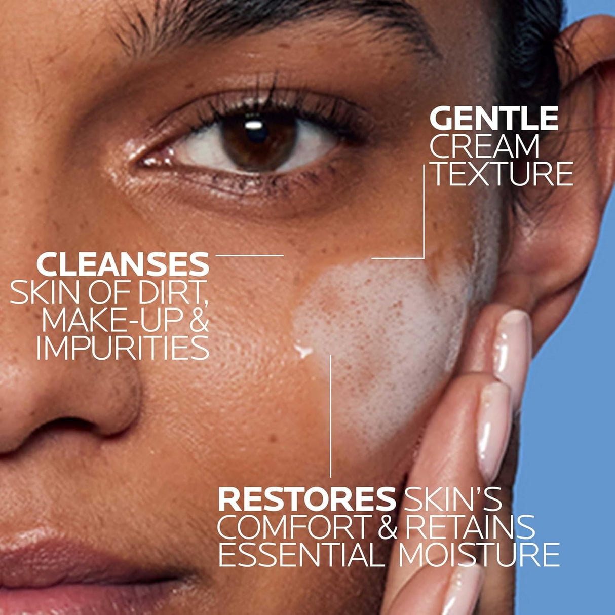 La Roche-Posay Toleriane Hydrating Gentle Face Cleanser | Hydrating Facial Cleanser with Niacinamide + Ceramides | Daily Face Wash for Dry Skin to Normal Skin | Sensitive Skin Tested | Fragrance Free