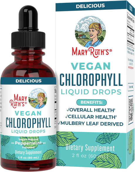 Maryruth'S Chlorophyll Liquid Drops | Clean Label Project Certified® | Vegan | Non-Diluted Liquid Chlorophyll| Mulberry Derived Supplement for Ages 14+ | Non-Gmo | Delicious Minty Flavor | 2 Fl Oz - Supply Center USA