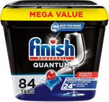 FINISH Quantum Powerball, Dishwasher Pods, Dishwasher Detergent Liquid, Dishwasher Soap, Advanced Clean & Shine, 84Ct Dishwasher Tablets