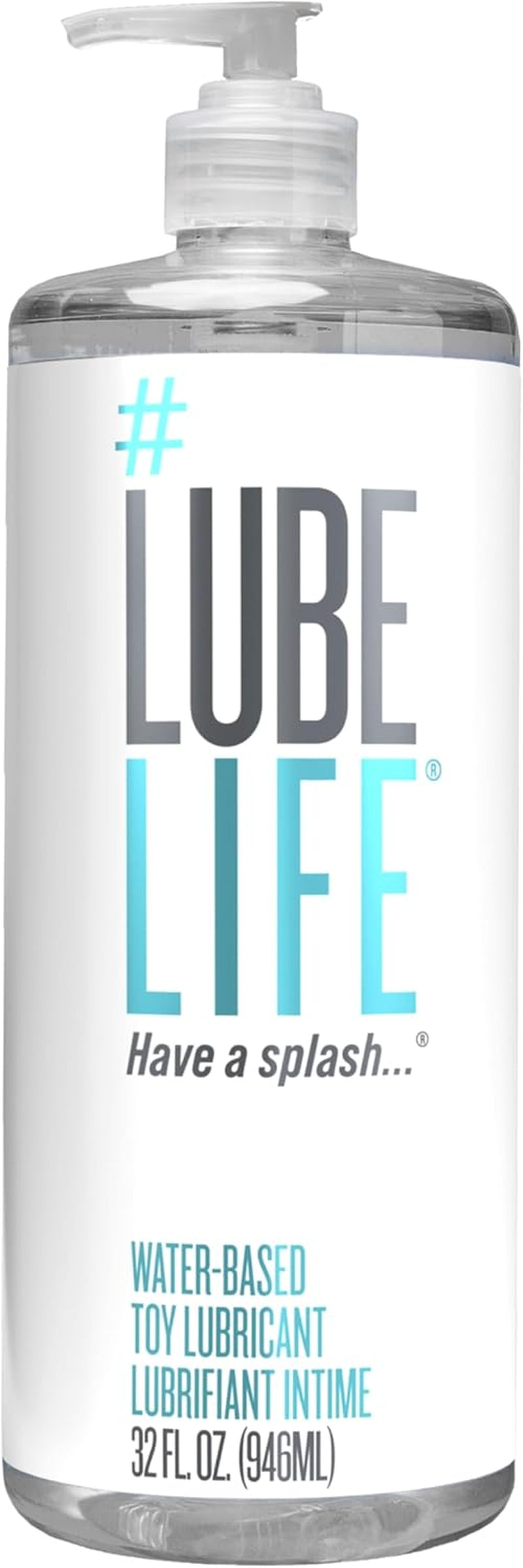 Lube Life Water-Based Toy Lubricant, Toy-Safe Lube for Men, Women and Couples, Non-Staining, 8 Fl Oz