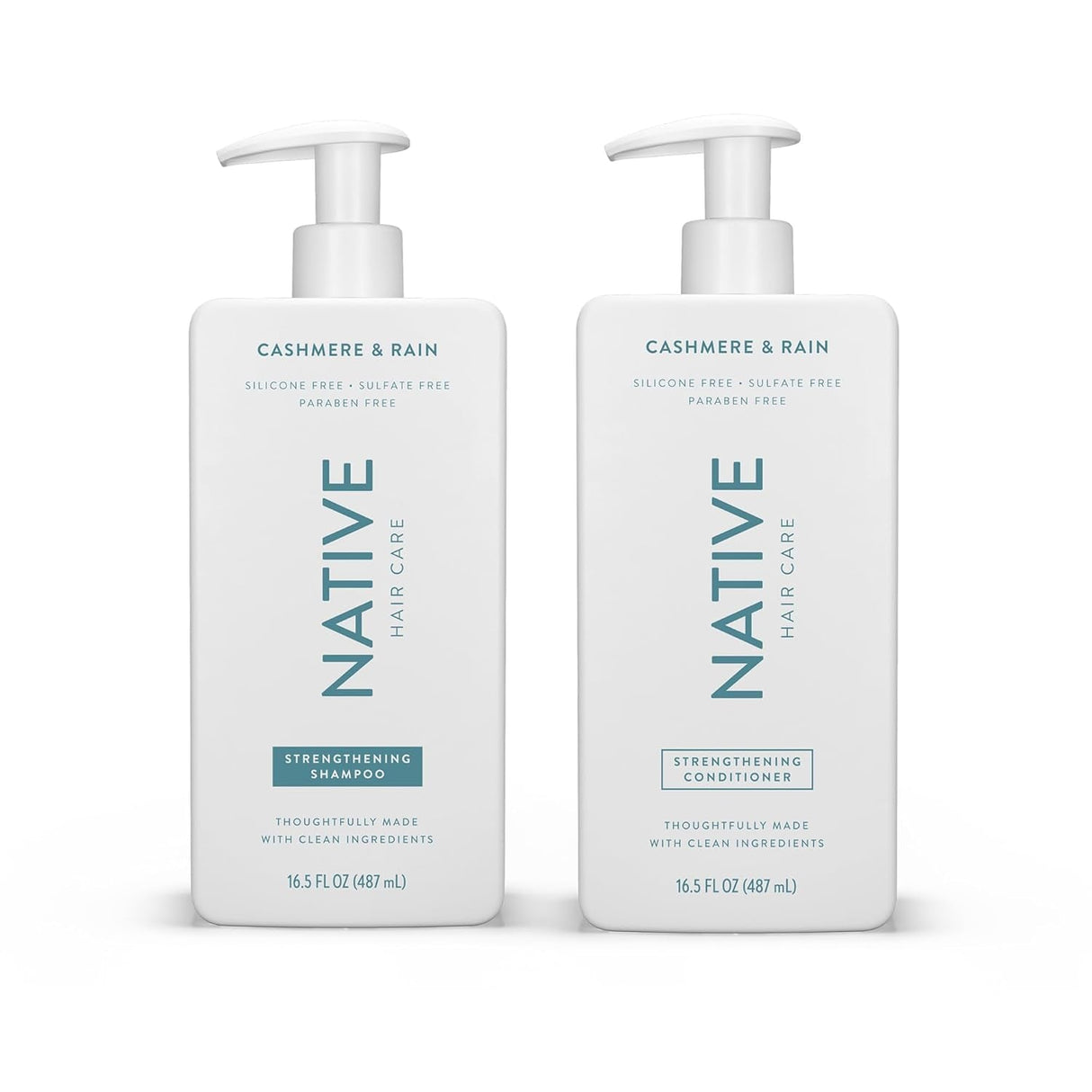 Native Shampoo and Conditioner Contain Naturally Derived Ingredients| All Hair Type Color & Treated, Fine to Dry Damaged, Sulfate & Dye Free - Almond & Shea Butter, 16.5 Fl Oz Each (2 Pack)
