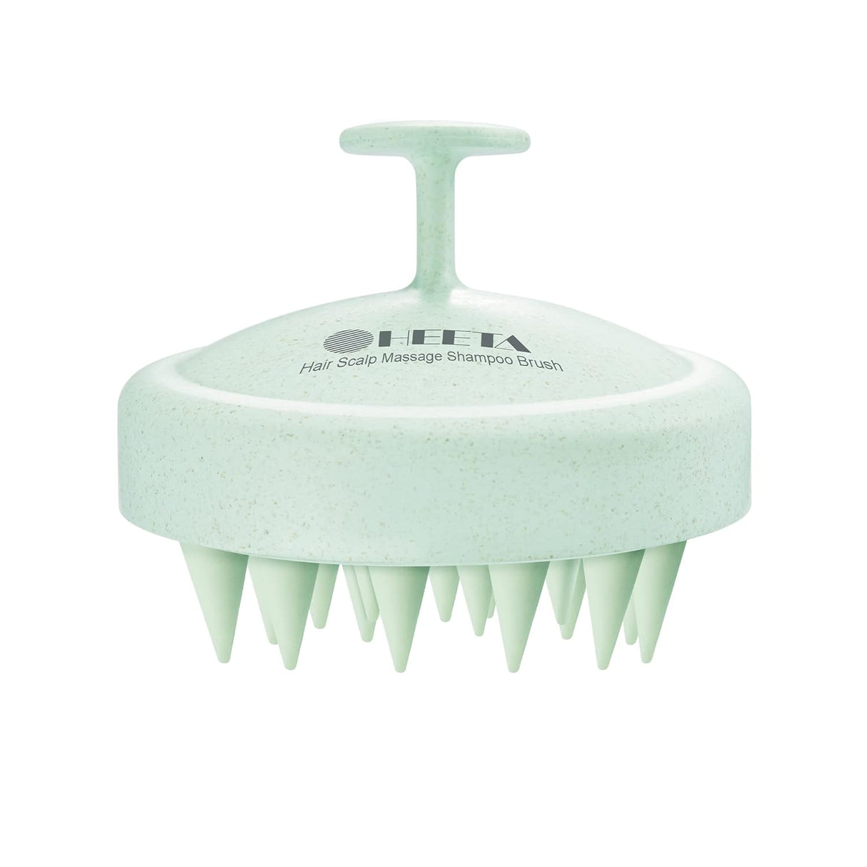 HEETA Shampoo Scalp Brush Massager Hair Growth, Scalp Scrubber with Soft Silicone Bristles for Hair Growth & Dandruff Removal, Hair Brush for Scalp Exfoliator, Black