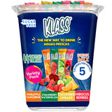 Klass Aguas Frescas Powdered Drink Mix | 44 Sugar Free Powder Packets | Flavors - Cucumber Limeade Pineapple Tangerine Strawberry Watermelon & Hibiscus Berries - Water Enhancer to Go!