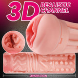 Male Masturbator Cup, Quiet Adult Sex Toys for Men Realistic Pocket Pussy Vagina Textured with 7.5In Depth Lifelike Soft and Man Masturbation Stroker