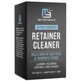 M3 Naturals Retainer Cleaner Tablets Invisalign Cleaner FSA HSA Approved Remove Odors Discoloration Stains and Plaque 4 Month Supply Denture Cleansers Retainers Mouth Guards Denture Bath Mint