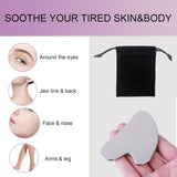 Stainless Steel Gua Sha Facial Tool Metal Silver Guasha for Face Chin Jawline Sculpting Eyes Neck Body Tighten Skin Massage Care Gifts
