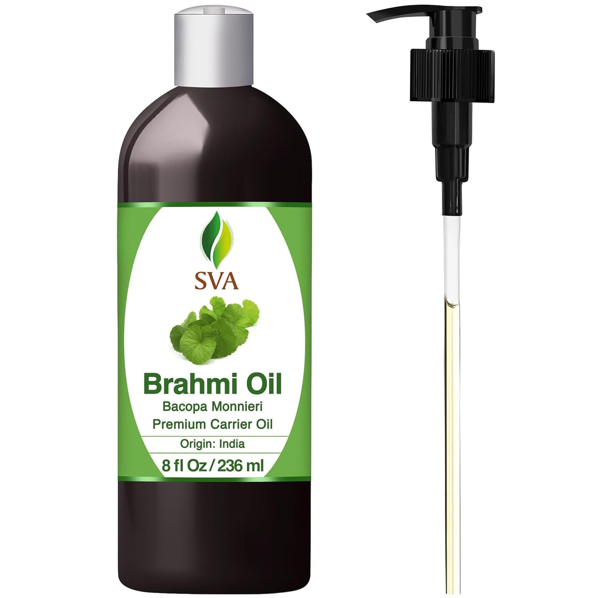 SVA Bhringraj Premium Carrier Oil 4Oz (118Ml) with Dropper for Hair Oiling, Scalp Massage & Skin Care