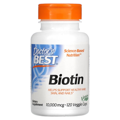 Doctor's Best, Biotin, 5,000 mcg, 120 Veggie Caps - Supply Center USA