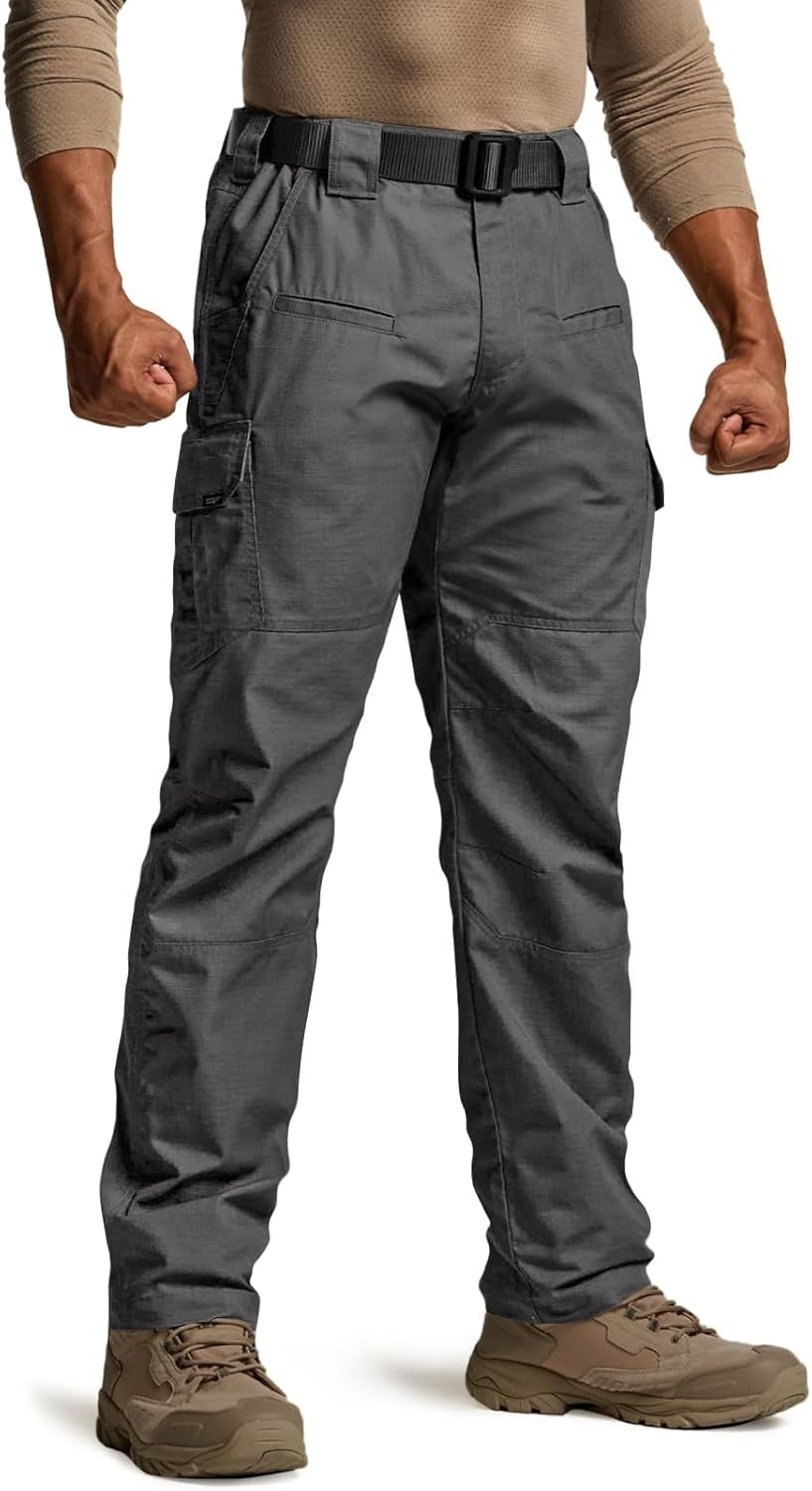 CQR Men'S Tactical Pants, Water Resistant Ripstop Cargo Pants, Lightweight EDC Work Hiking Pants, Outdoor Apparel