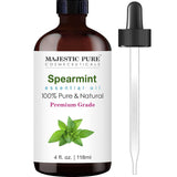 Majestic Pure Lavender Essential Oil with Glass Dropper | 100% Pure and Natural Lavender Oil | Premium Grade Essential Oils for Diffusers, Skin, Aromatherapy, Massage | 4 Fl Oz