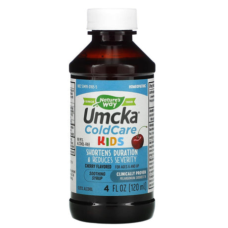 Nature's Way, Umcka, ColdCare, Kids, For Ages 6 & Up, Cherry , 4 fl oz (120 ml) - Supply Center USA