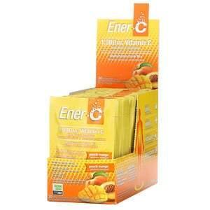 Ener-C, Vitamin C, Multivitamin Drink Mix, Peach Mango, 1,000 mg, 30 Packets, 0.3 oz (9.64 g) Each - Supply Center USA