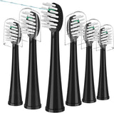 Replacement Brush Heads for Waterpik Sonic-Fusion 2.0 Flossing Toothbrush (SF-03/SF-04) and Sonic-Fusion Flossing Toothbrush (SF-01/SF-02),6 Count White with Covers