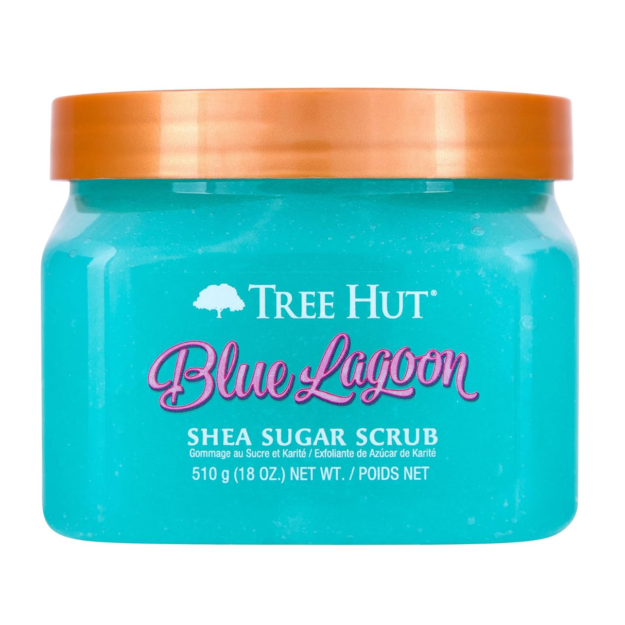 Tree Hut Blue Lagoon Shea Sugar Scrub | Exfoliating Body Scrub Removes Dead, Dry Skin for a Soft & Hydrated Feel | Nourishing Essential Body Care | 18 Fl Oz.