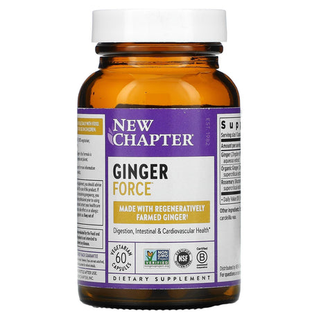 New Chapter, Ginger Force, 60 Vegetarian Capsules - Supply Center USA