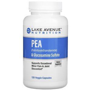 Lake Avenue Nutrition, PEA (Palmitoylethanolamide) + Glucosamine Sulfate, 120 Veggie Capsules - Supply Center USA