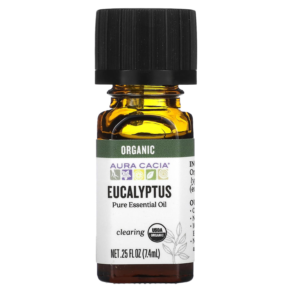 Aura Cacia, Discover Eucalyptus, Pure Essential Oil, .25 fl oz (7.4 ml)