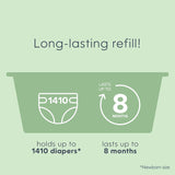 Diaper Genie Easy Roll Refill with 30 Bags, Holds up to 1410 Newborn Diapers per Refill