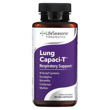 LifeSeasons, Lung Capaci-T, Respiratory Support, 90 Veg Capsules - Supply Center USA