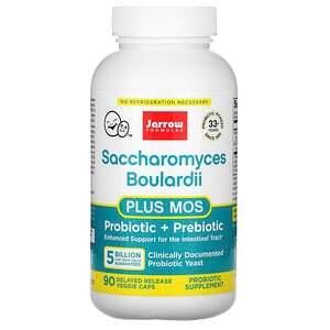 Jarrow Formulas, Saccharomyces Boulardii Plus MOS, 5 Billion, 90 Delayed Release Veggie Caps - HealthCentralUSA