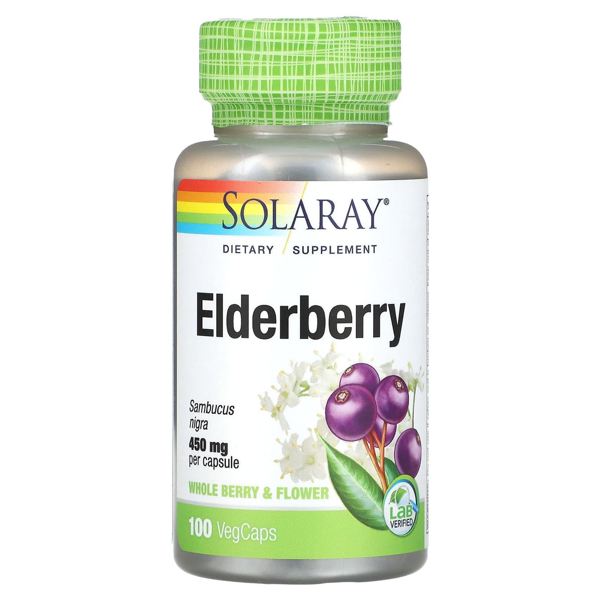 Solaray, Elderberry, 450 mg, 100 VegCaps - Supply Center USA