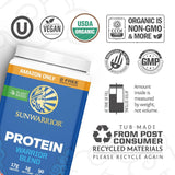 Sunwarrior Vegan Protein Powder Plant-Based Protein Powder USDA Organic | BCAA Amino Acids Hemp Seed | Keto Friendly Soy, Dairy, & Gluten & Synthetic Free NON-GMO | Vanilla 32 Servings 17G Protein