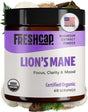Freshcap Ultimate Mushroom Complex - Ayurveda Lions Mane, Reishi, Cordyceps, Chaga, Turkey Tail, Maitake - Immune Support & Nootropic Supplements for Immunity, Energy, Memory & Focus (120 Capsules)