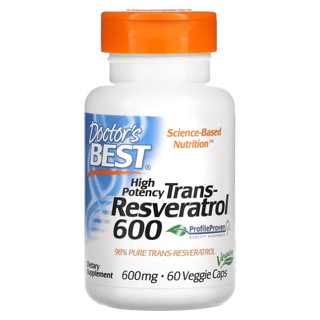 Doctor's Best, Trans-Resveratrol 100 with ResVinol, 100 mg, 60 Veggie Caps - Supply Center USA