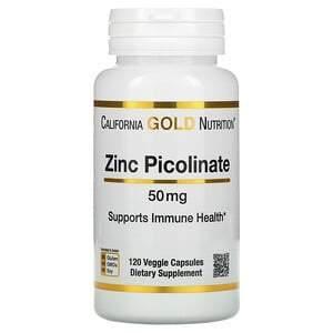 California Gold Nutrition, Zinc Picolinate, 50 mg, 120 Veggie Capsules - Supply Center USA