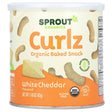 Sprout Organics, Curlz, Organic Baked Snack, 12 Months & Up, White Cheddar, 1.48 oz (42 g) - Supply Center USA