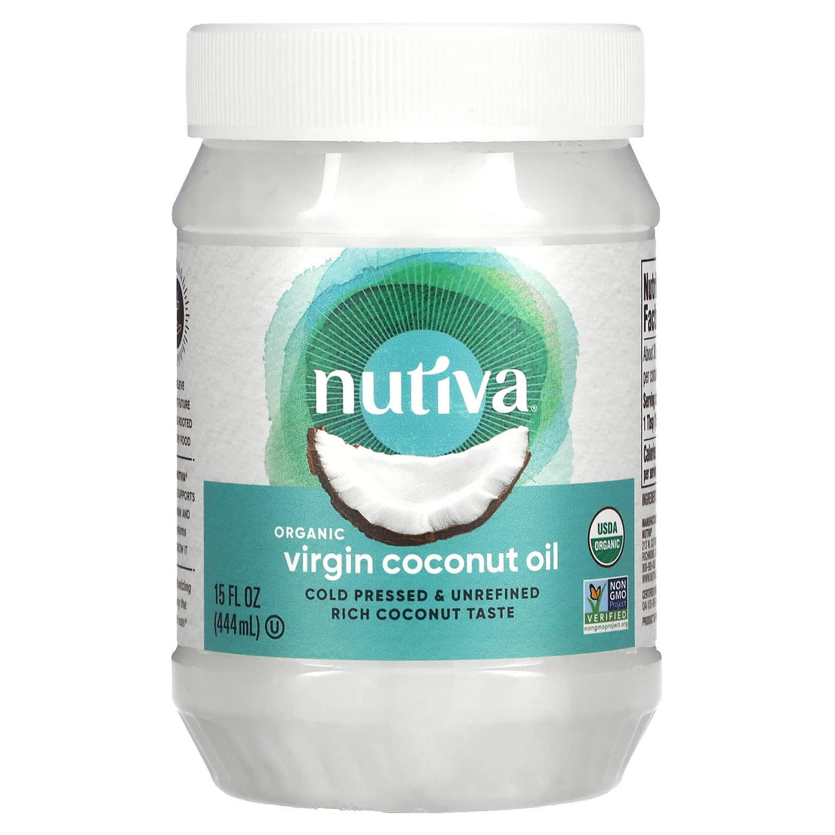 Nutiva, Organic Virgin Coconut Oil, 23 fl oz (680 ml) - Supply Center USA