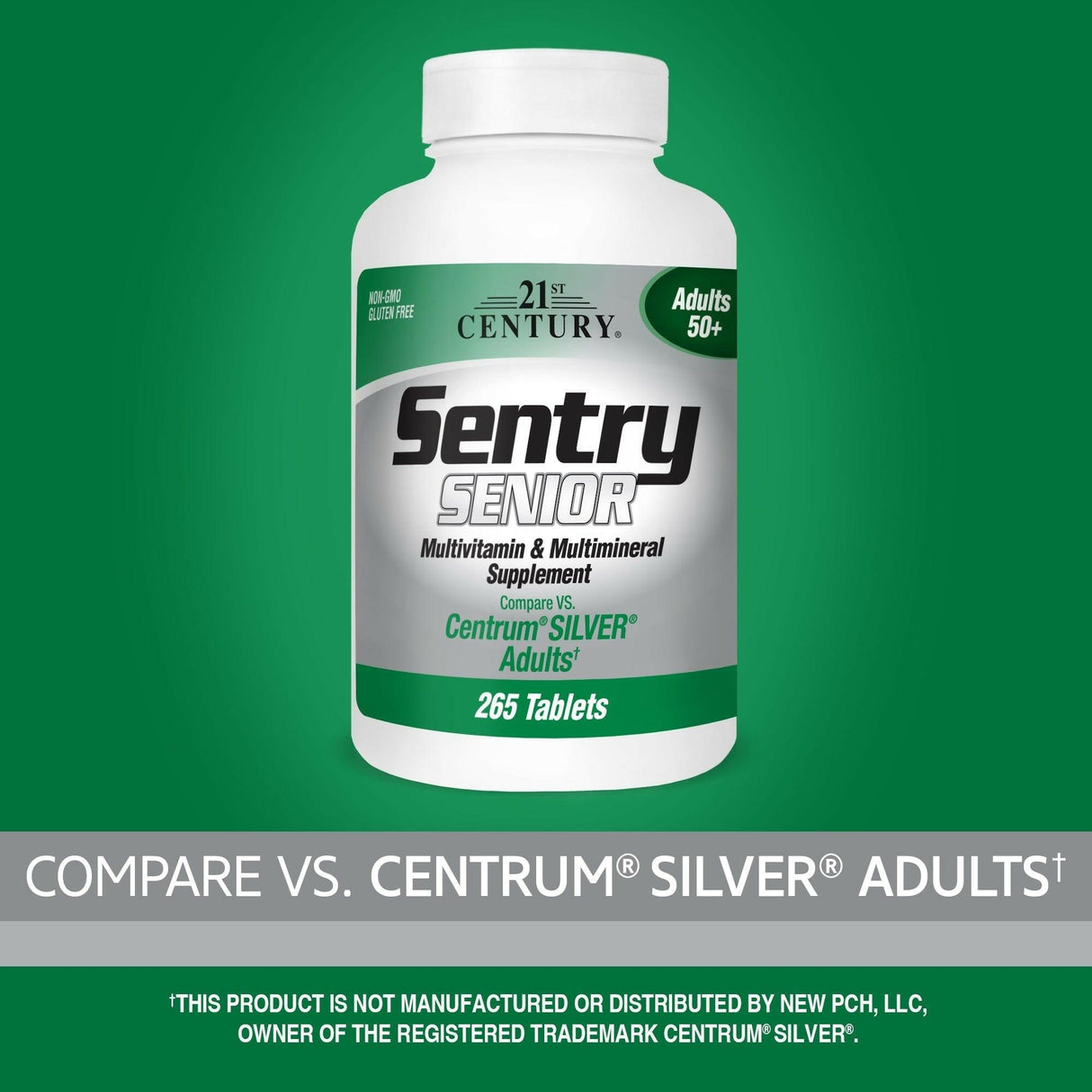 21st Century, Sentry Senior, Multivitamin & Multimineral Supplement, Adults 50+, 265 Tablets - Supply Center USA